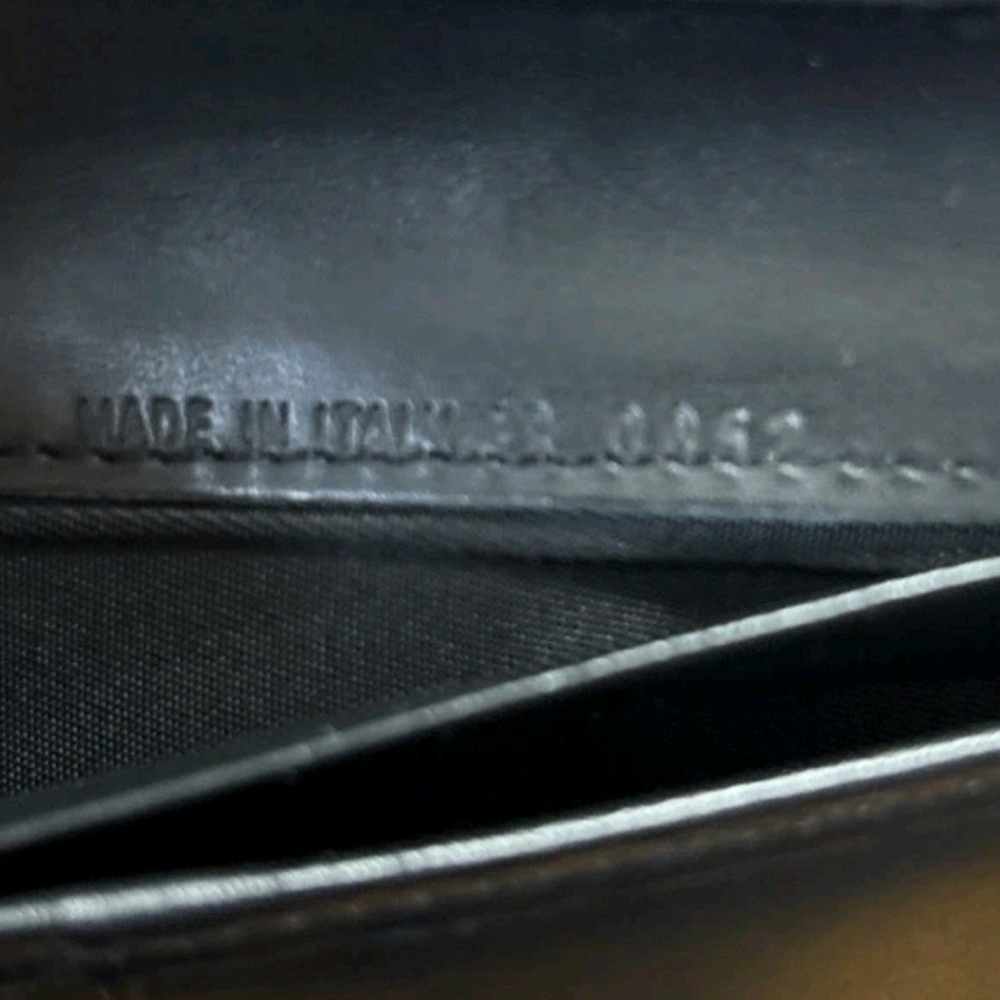 AUTHENTIC Christian Dior 'CD' FABRIC Black Leather Card Holder HI LOW WALLET - Picture 6 of 7
